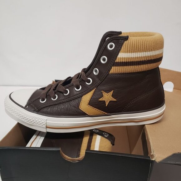 Converse Star Player Cuff Rib Mid Sneakers in Choco - Size M/8 W/10 - Picture 6 of 9
